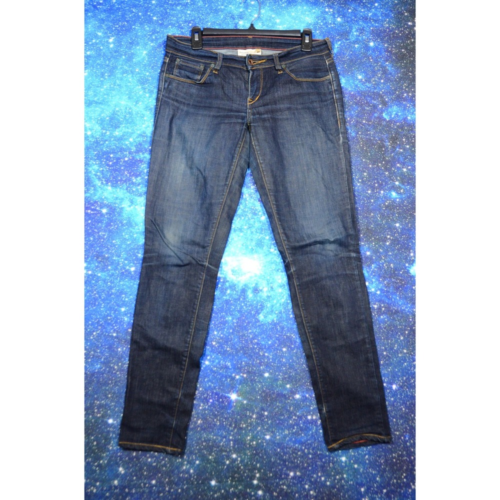 Raleigh Denim Jeans Womens 27 Blue Dark Wash Denim Skinny Slim Fit Made USA